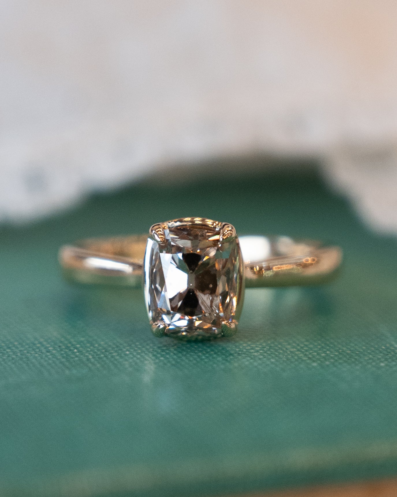 2.03 Fancy Brown Diamond Solitaire Engagement Ring 14k