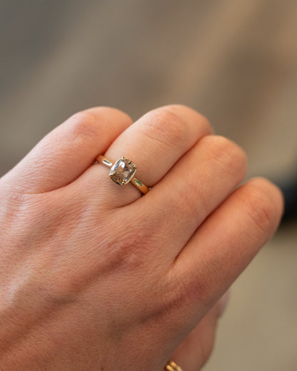 2.03 Fancy Brown Diamond Solitaire Engagement Ring 14k