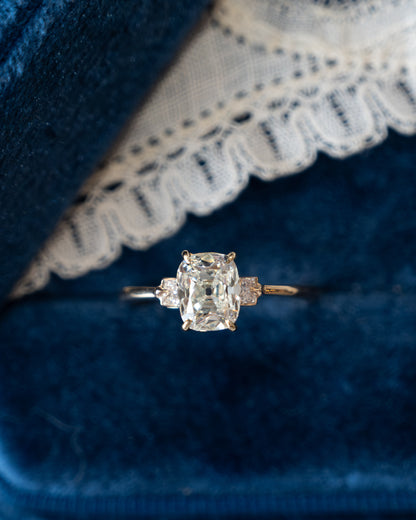 1.41 Old Mine Cushion Diamond Engagement Ring 14k
