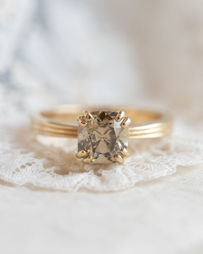 1.59 Old Mine Cushion Diamond Engagement Ring 14k