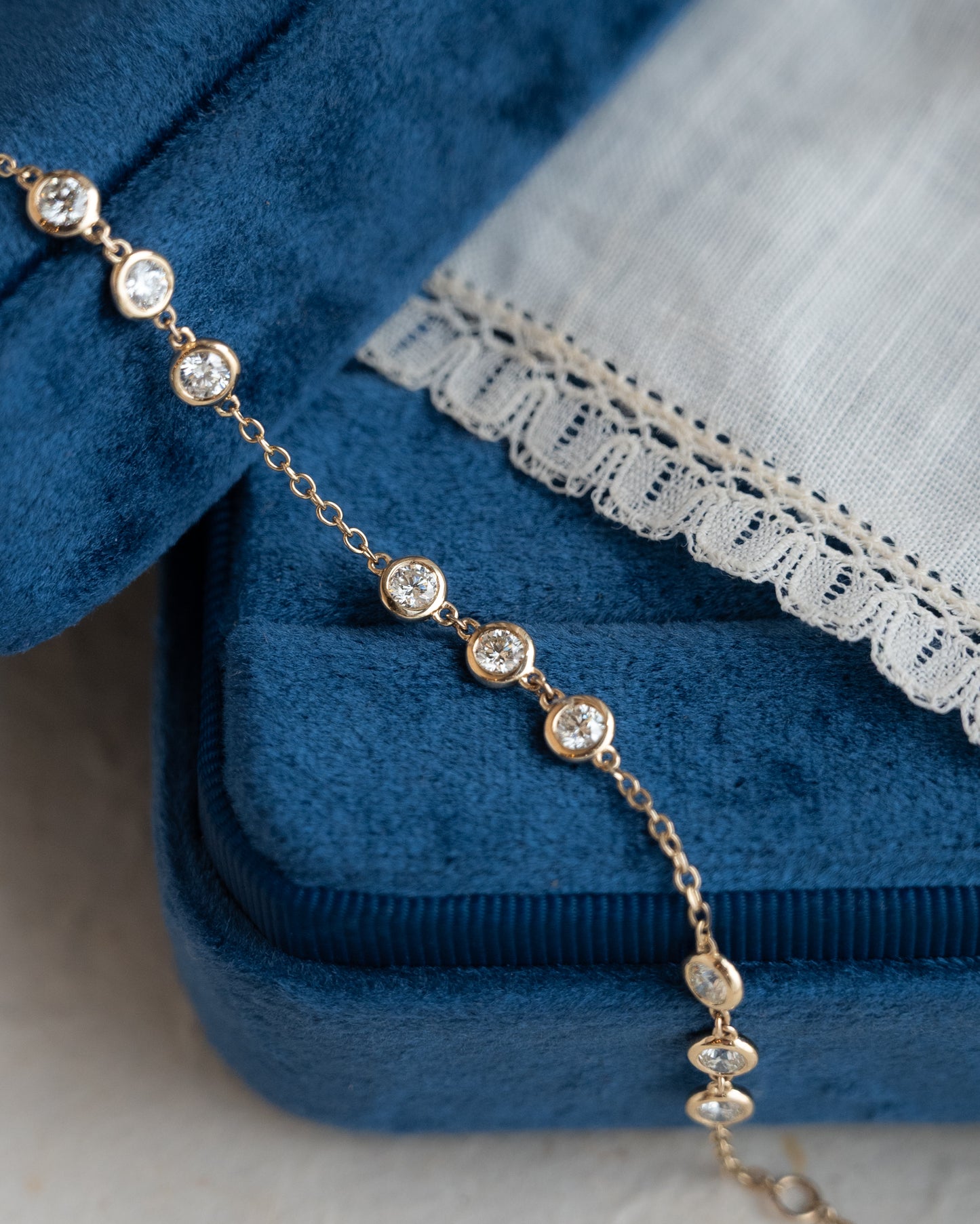 1.60 Diamond by the Yard Bracelet 14k Yellow Gold