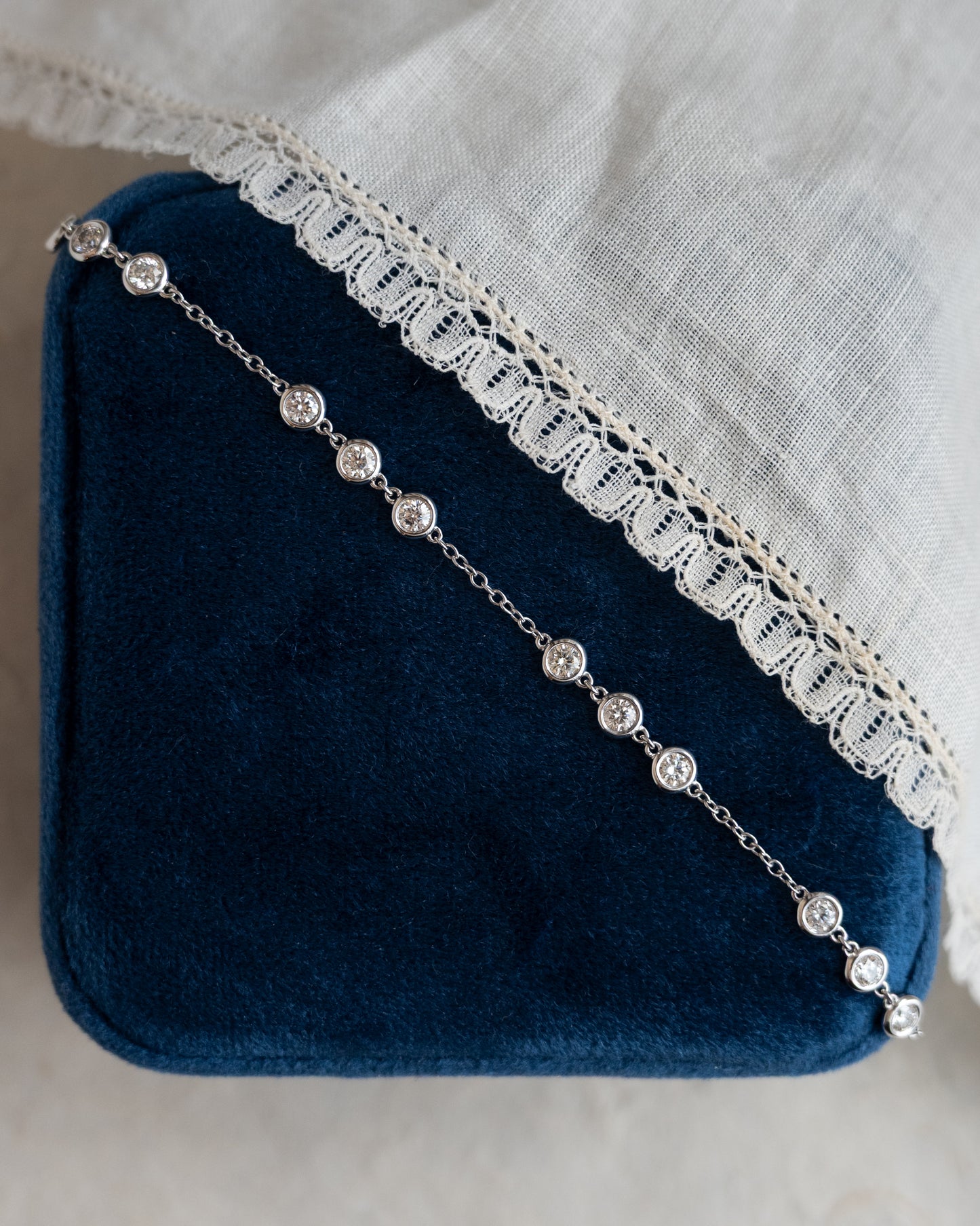 1.46 Diamond By The Yard Bracelet 14k White Gold