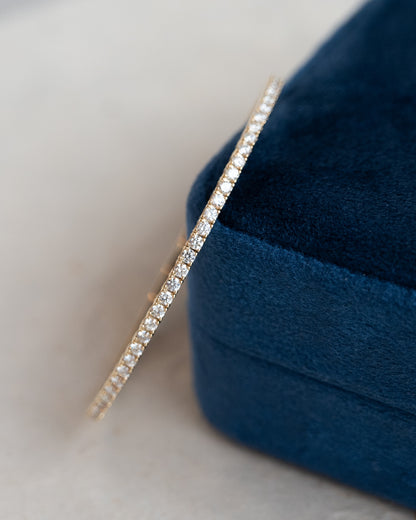 1.42 Diamond Bangle Bracelet 14k Yellow Gold