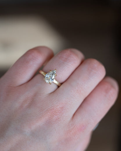 2.17 GIA Pear Diamond Solitaire Engagement Ring 14k