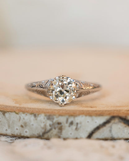 .99 Vintage Deco Diamond Engagement Ring 18k