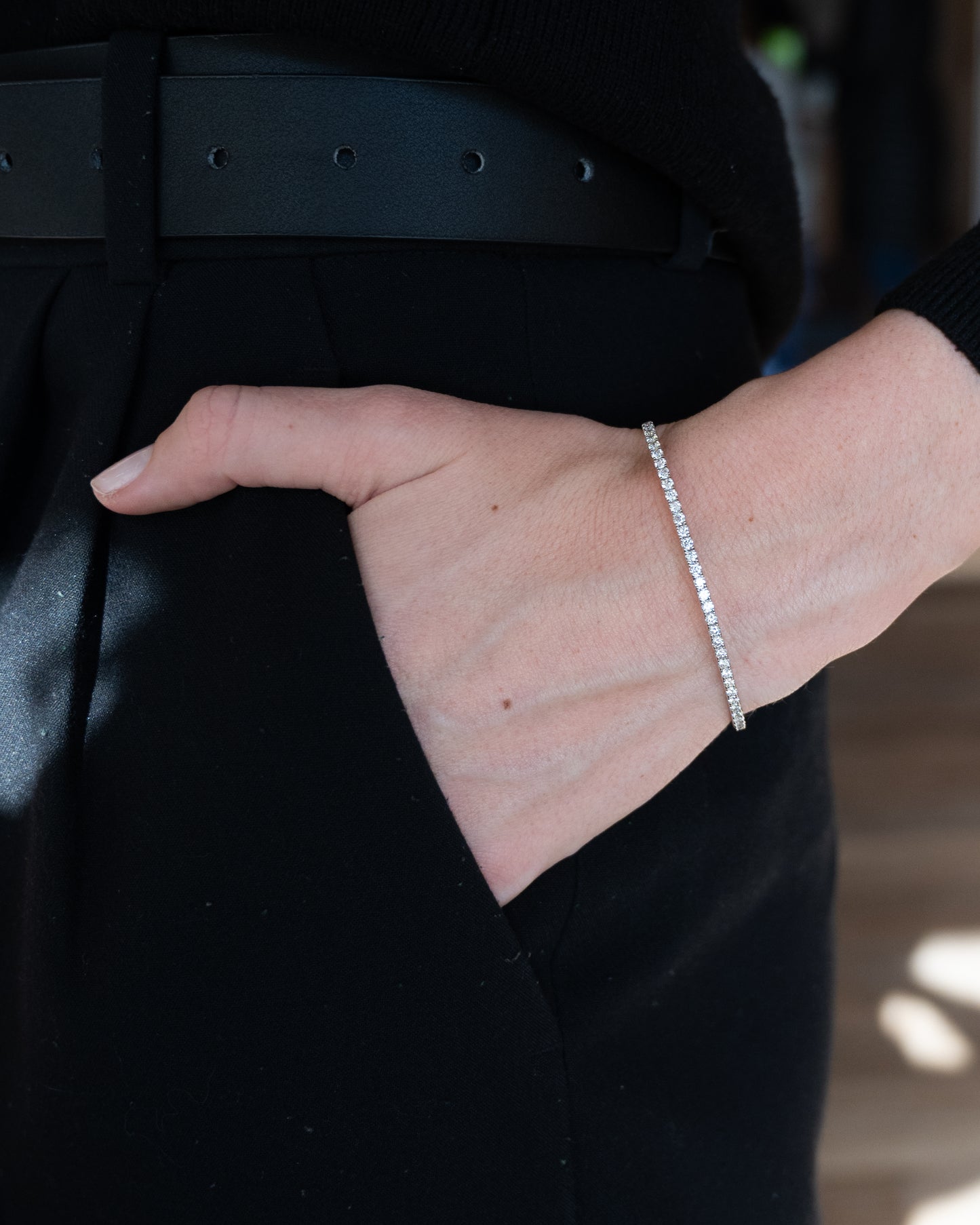 1.57 Flexible Diamond Bangle Bracelet 14k White Gold