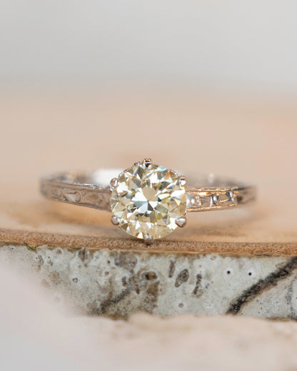 1.05 Vintage Deco Solitaire Engagement Ring in 14k