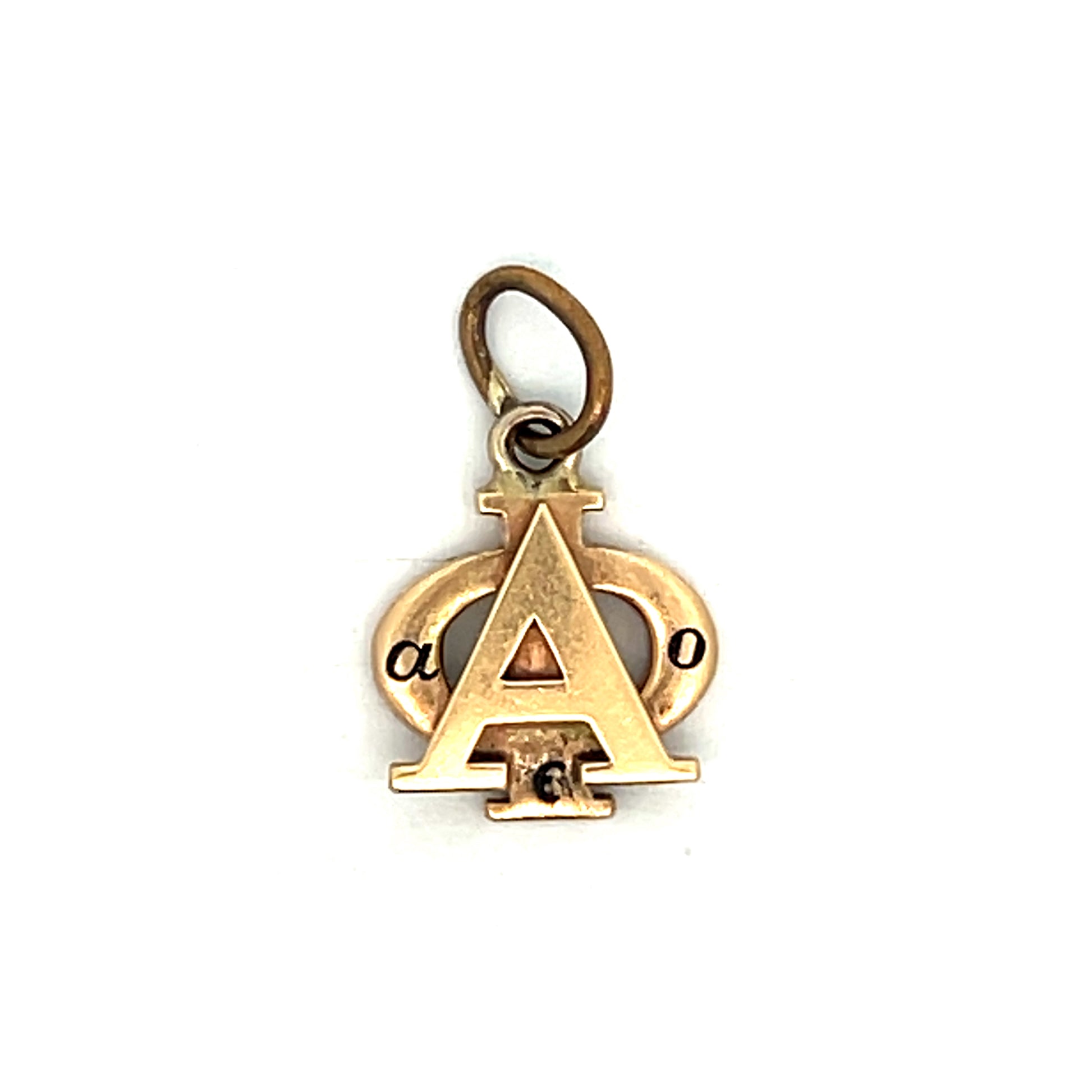 Alpha Phi Greek Charm in 14k Yellow Gold