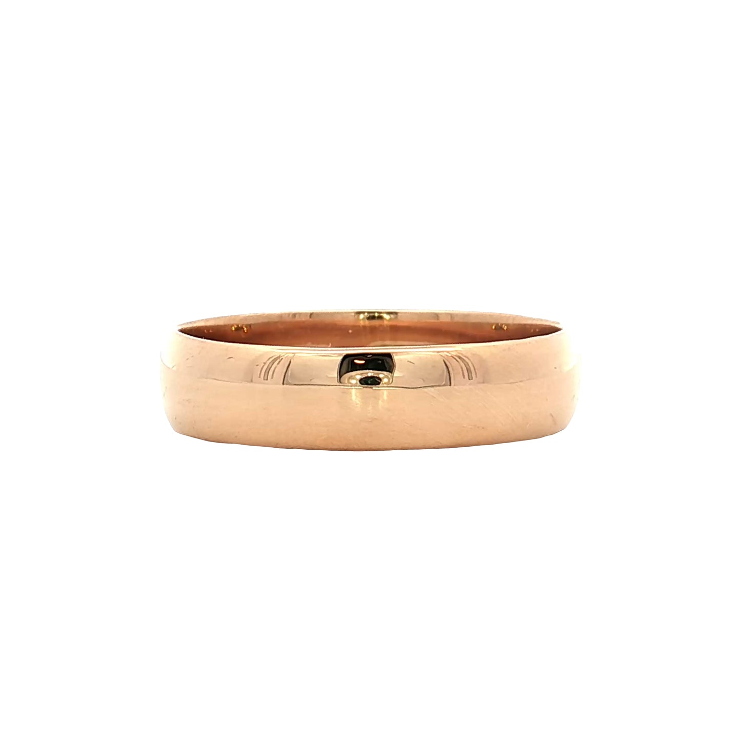 Antique 5mm Victorian Men's Wedding Band 18k Rose Gold