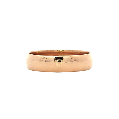 Antique 5mm Victorian Men's Wedding Band 18k Rose Gold