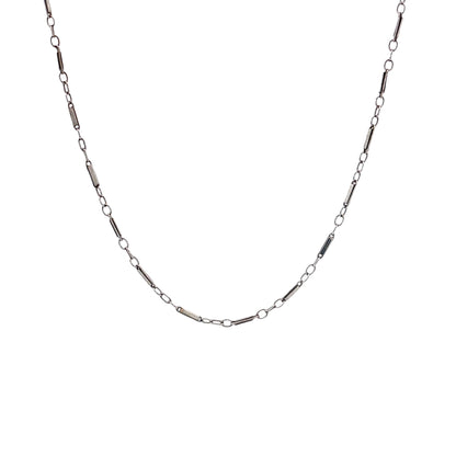 Antique Art Deco Chain Necklace in 14k White Gold