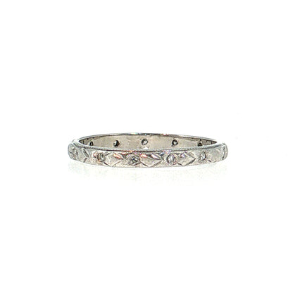 Antique Art Deco Diamond Eternity Band Platinum