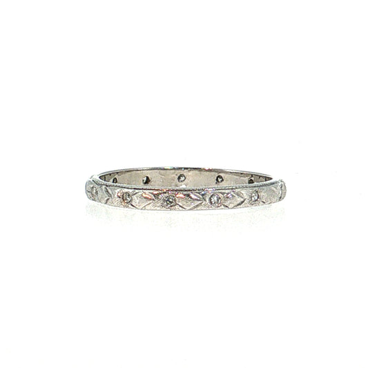 Antique Art Deco Diamond Eternity Band Platinum