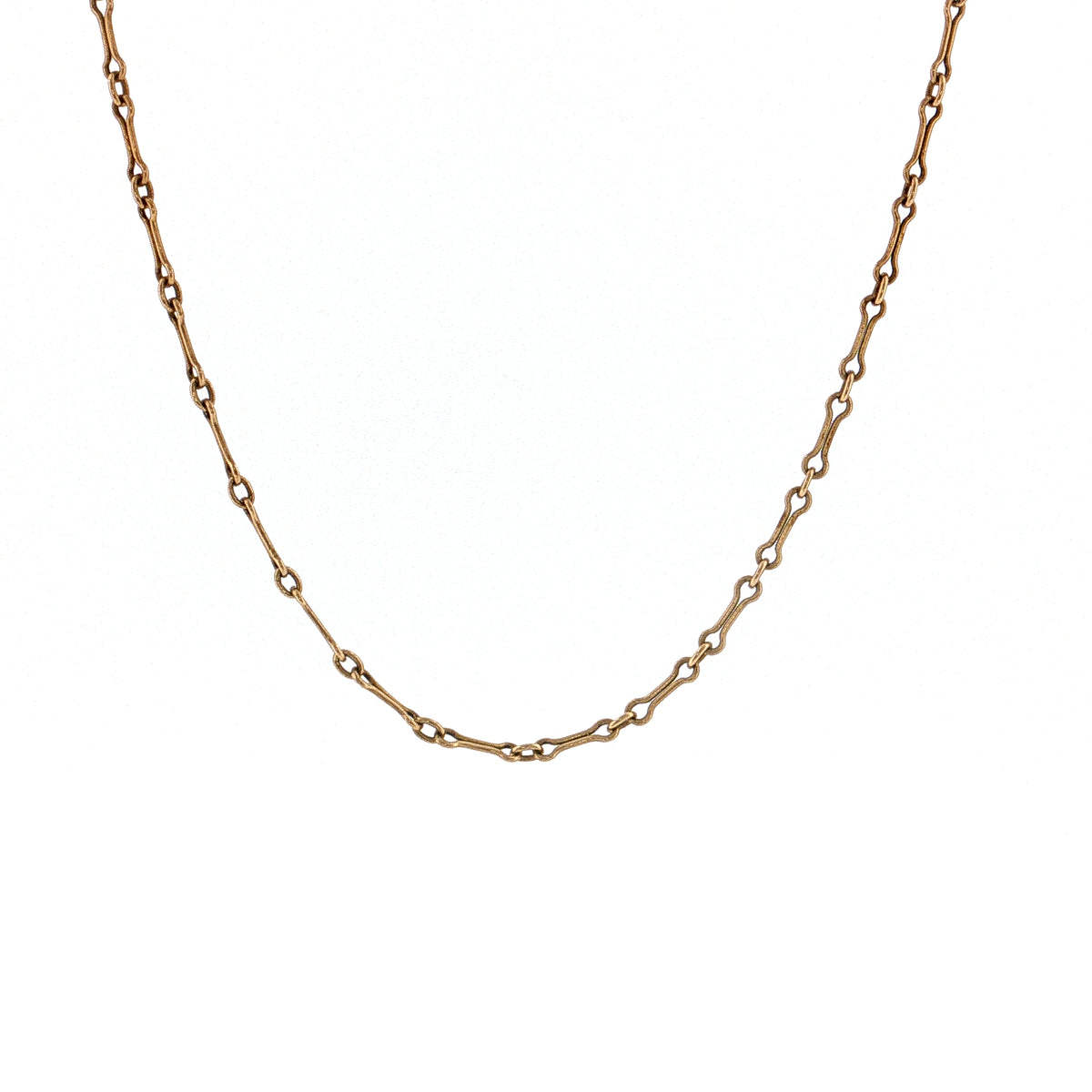 Antique Art Deco Link Necklace 14k Rose Gold