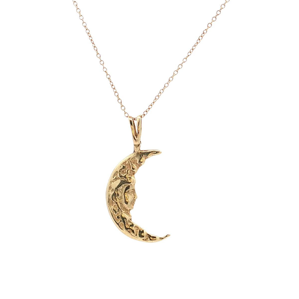 Antique Art Nouveau Moon Face Pendant Necklace 14k – Filigree Jewelers