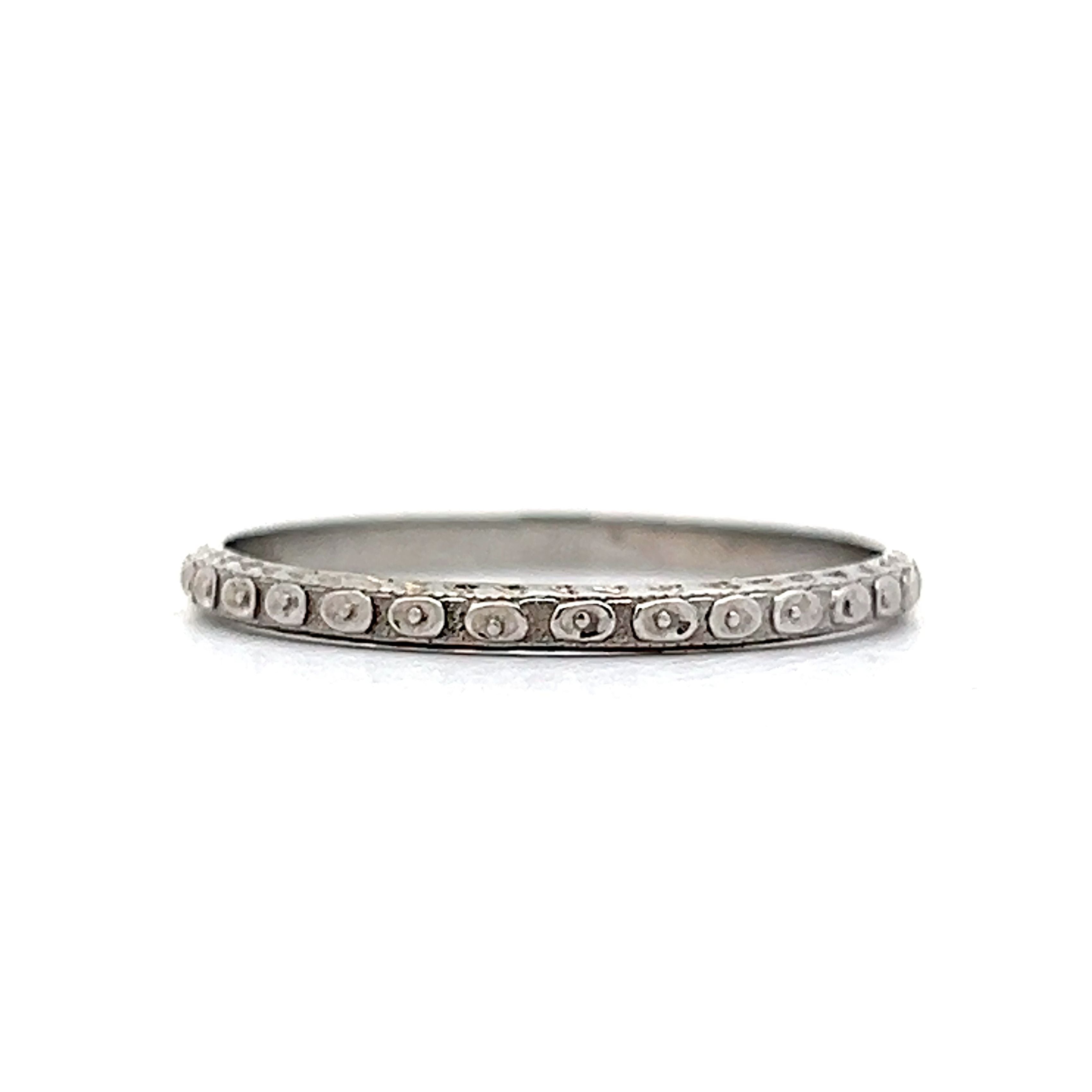Antique Deco Geometric Eternity Band in 18k – Filigree Jewelers