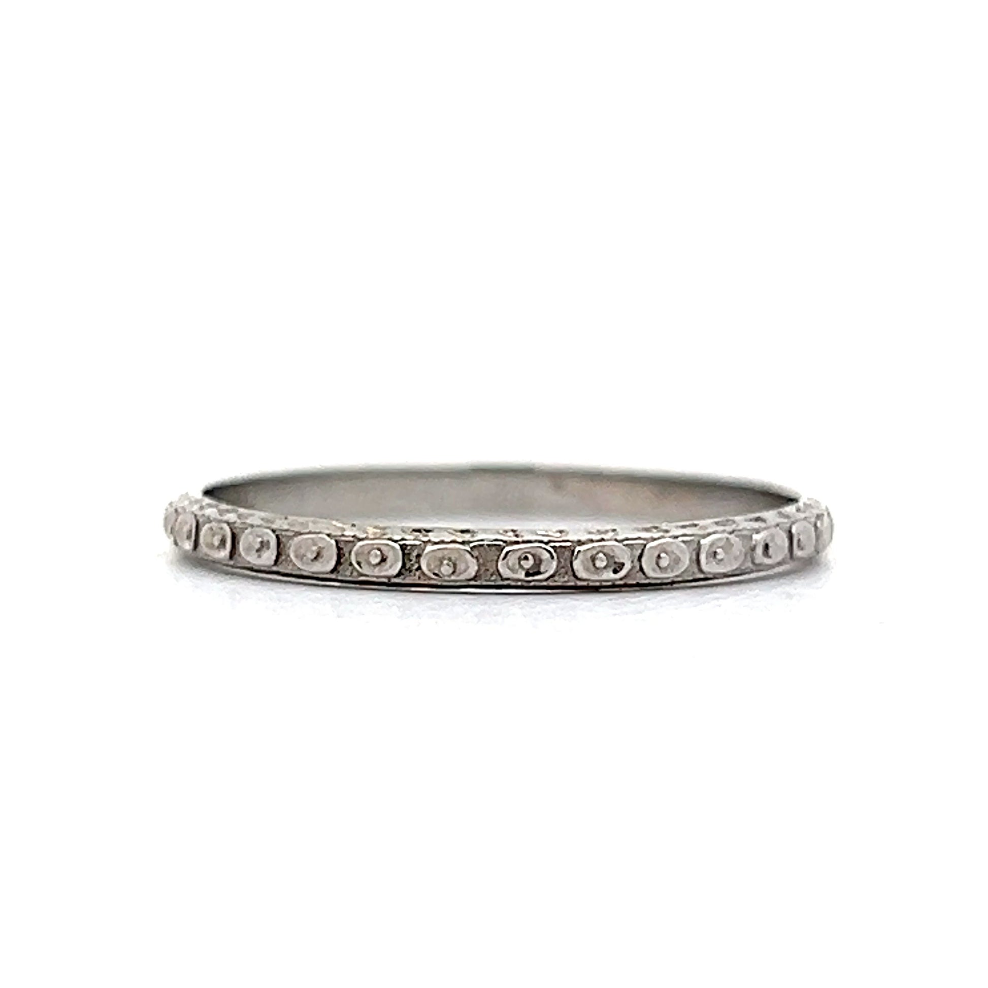 Antique Deco Geometric Eternity Band in 18k