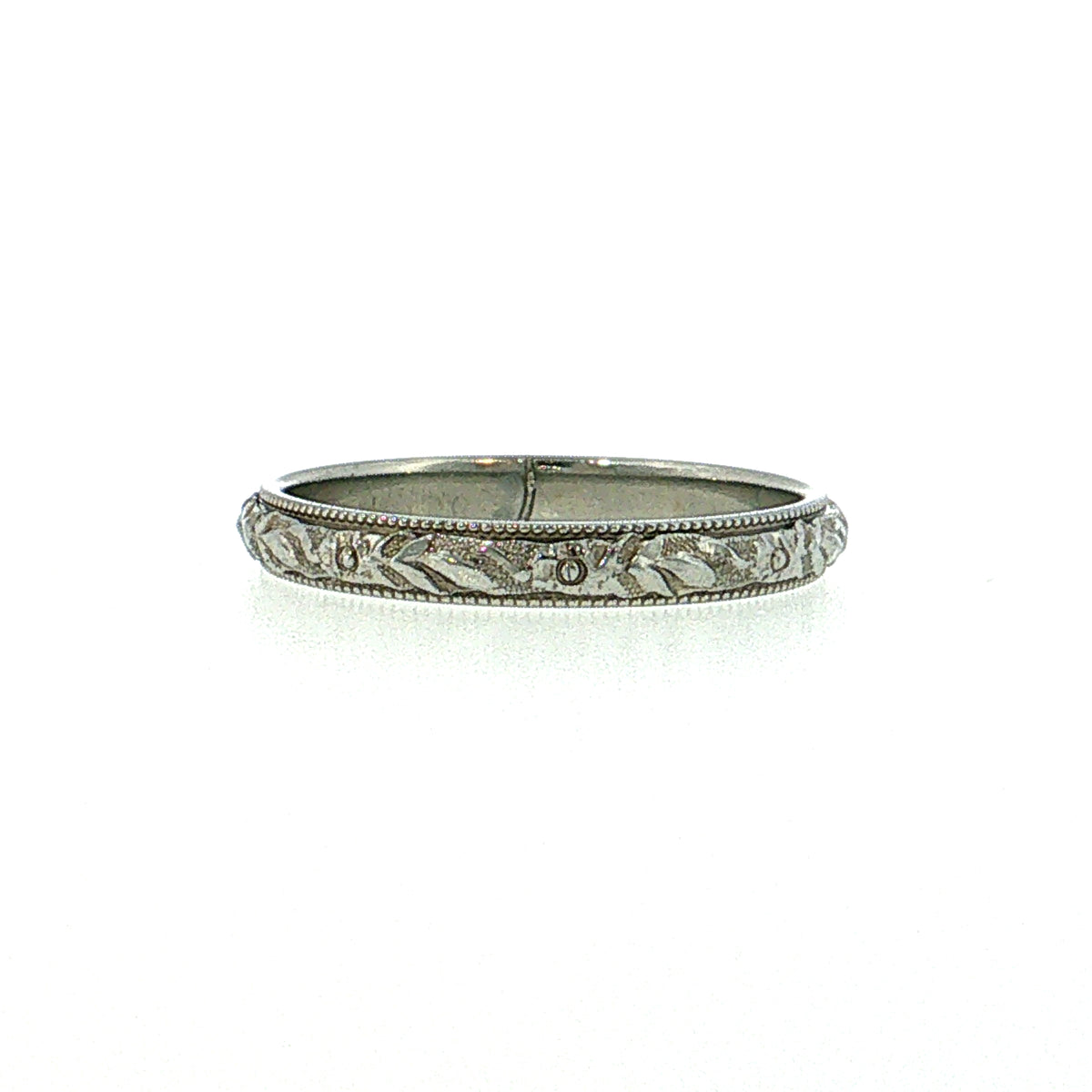 Antique Men's Art Deco Orange Blossom Wedding Band 18k