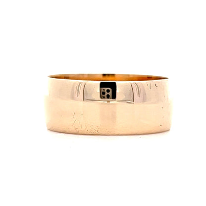 Antique Victorian Cigar Band Style Ring in 10k Yellow Gold