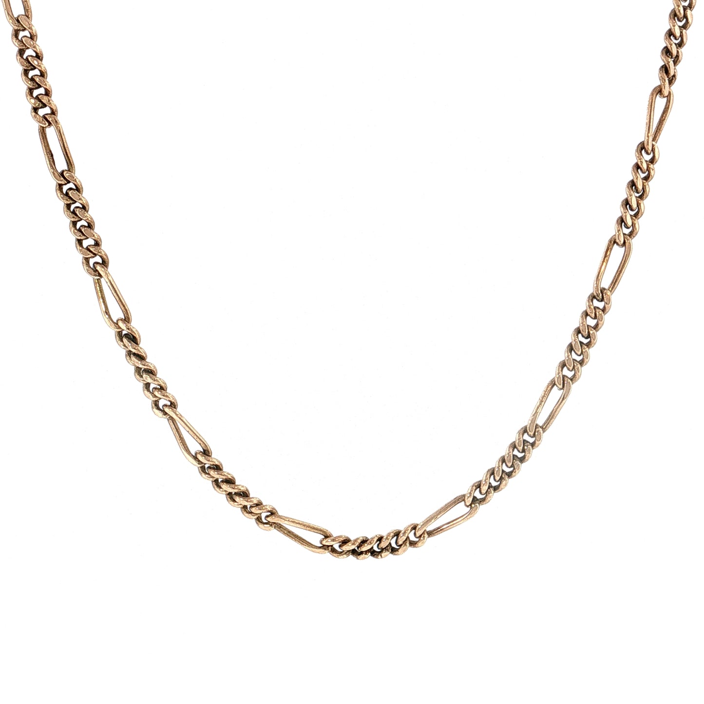 Antique Victorian Curb Chain Necklace 14k Yellow Gold