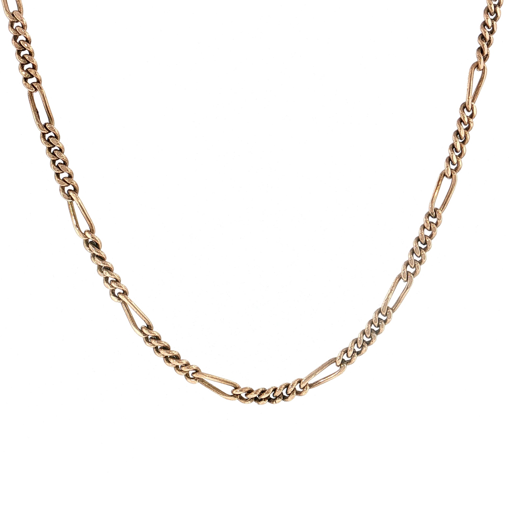 Antique Victorian Curb Chain Necklace 14k Yellow Gold