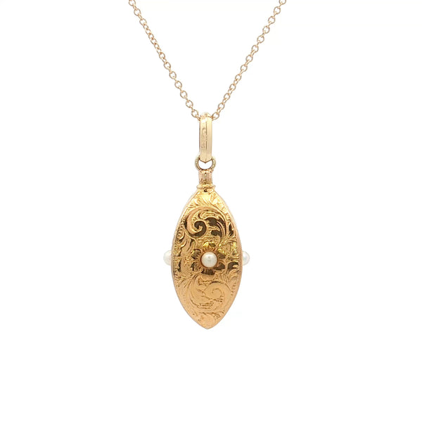 Antique Victorian Filigree Pendant Necklace 14k – Filigree 