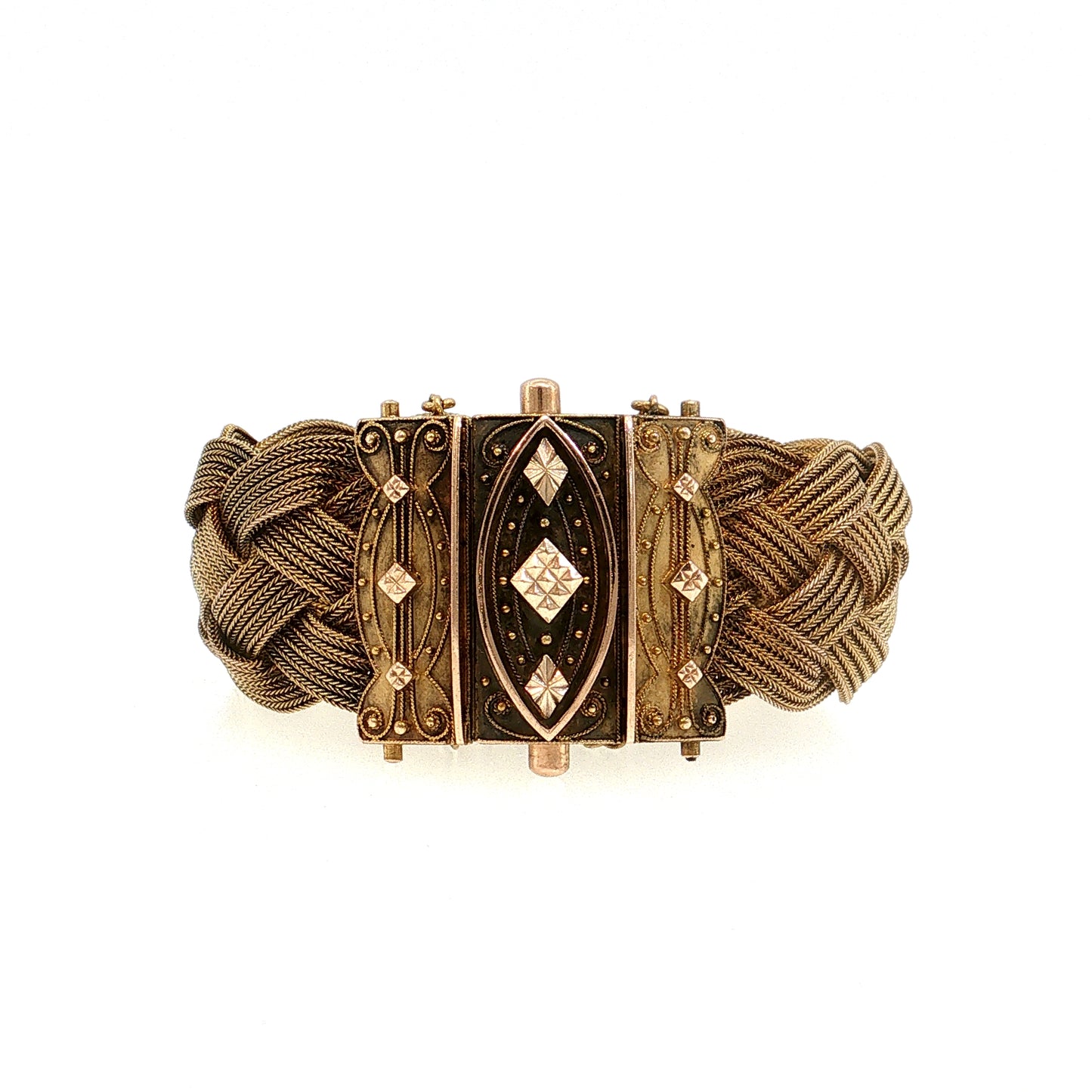 Antique Victorian Gold Mesh Bracelet 14k