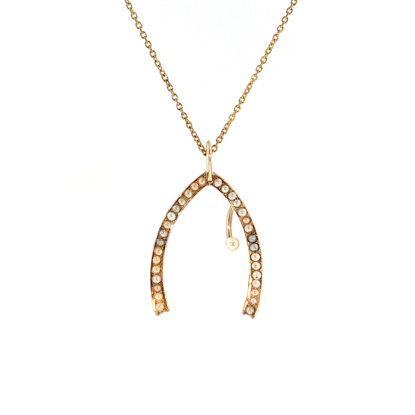 Antique Victorian Horseshoe Pendant 14k Yellow Gold