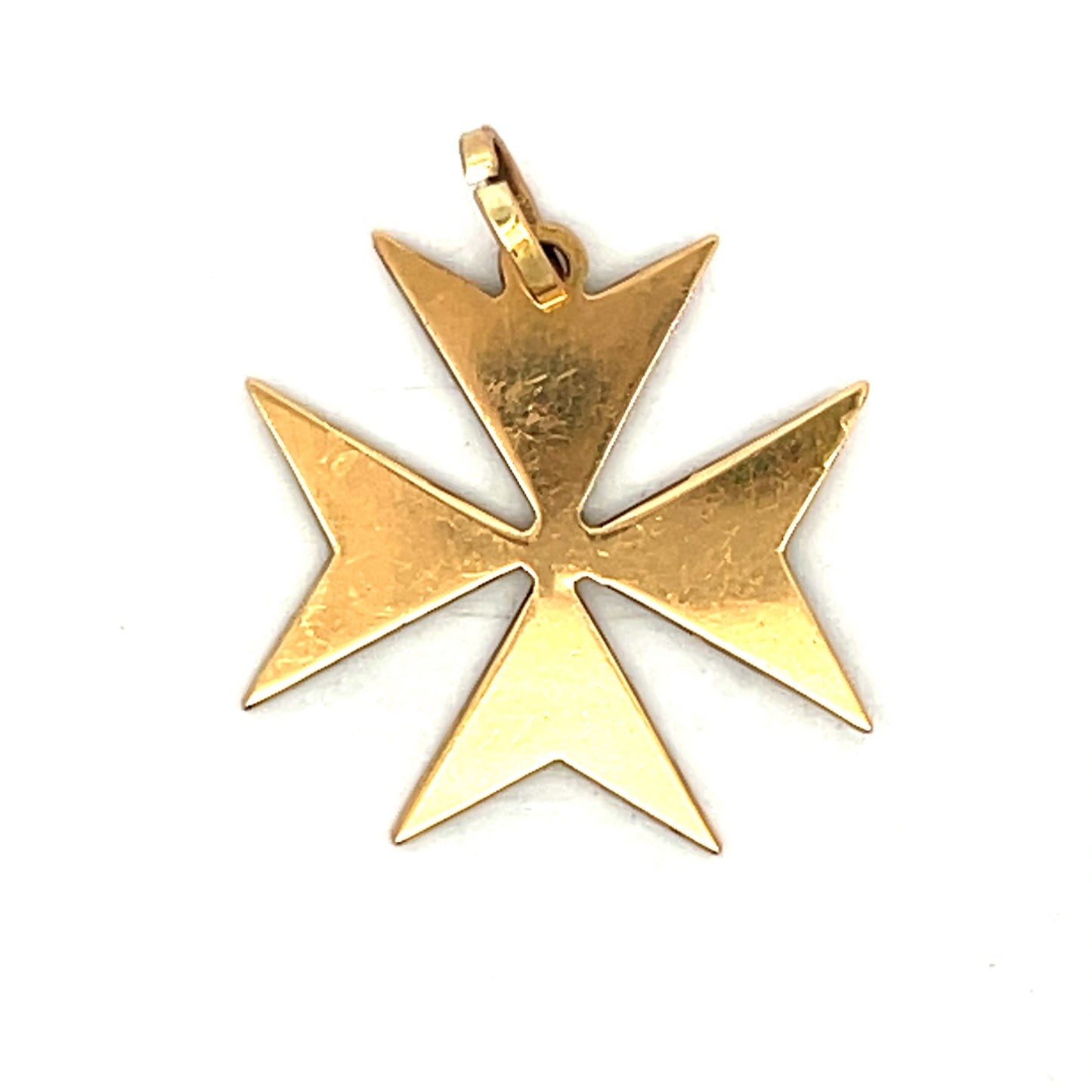 Antique Victorian Maltese Cross Pendant in 18k