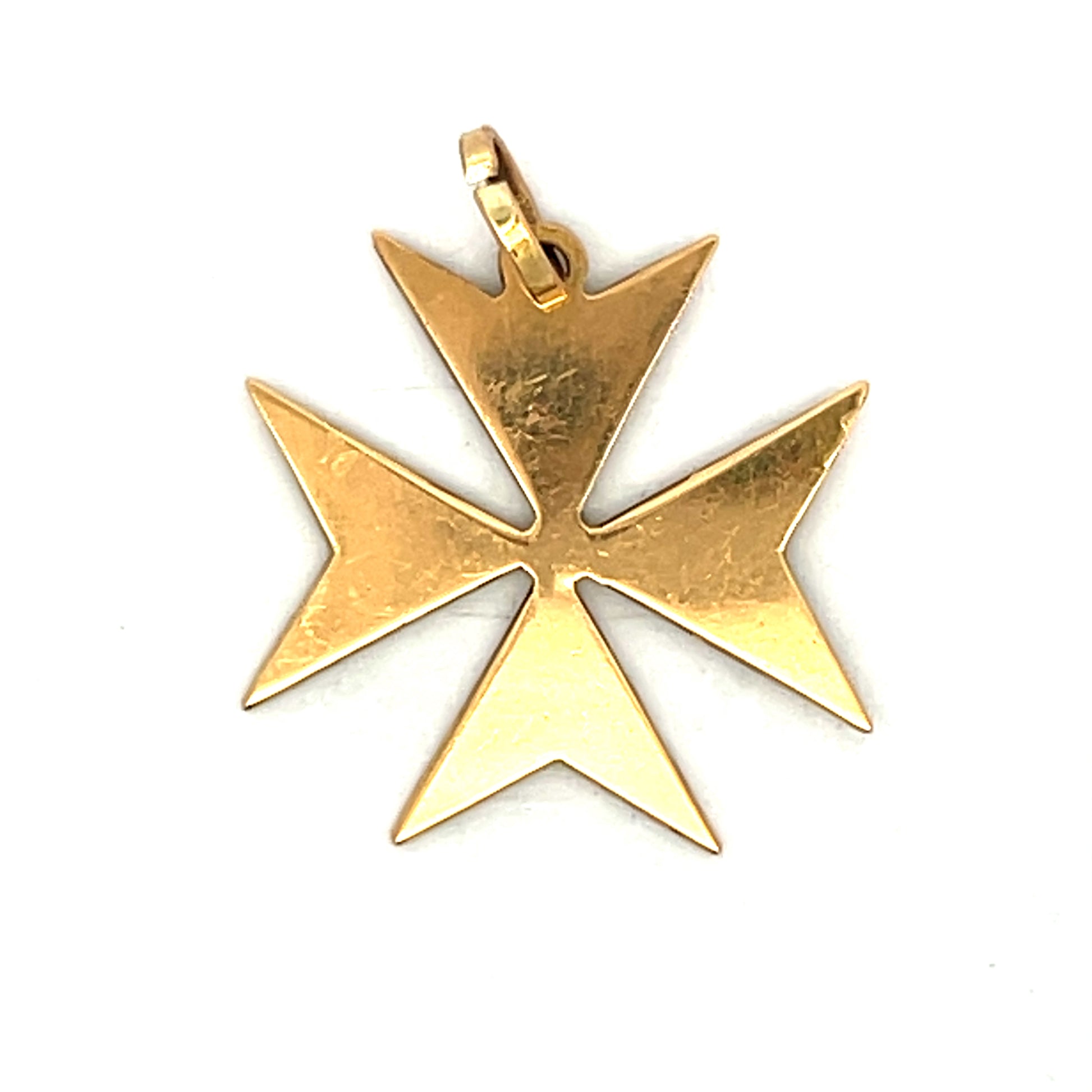 Antique Victorian Maltese Cross Pendant in 18k