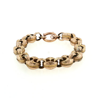 Antique Victorian Mariner Link Bracelet 10k Gold