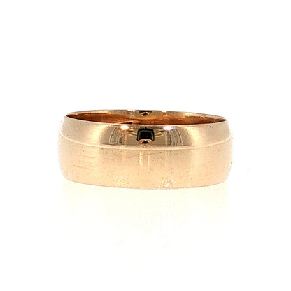 Antique Victorian Men's Wedding Band 14k Rose Gold