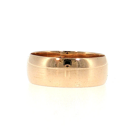 Antique Victorian Men's Wedding Band 14k Rose Gold
