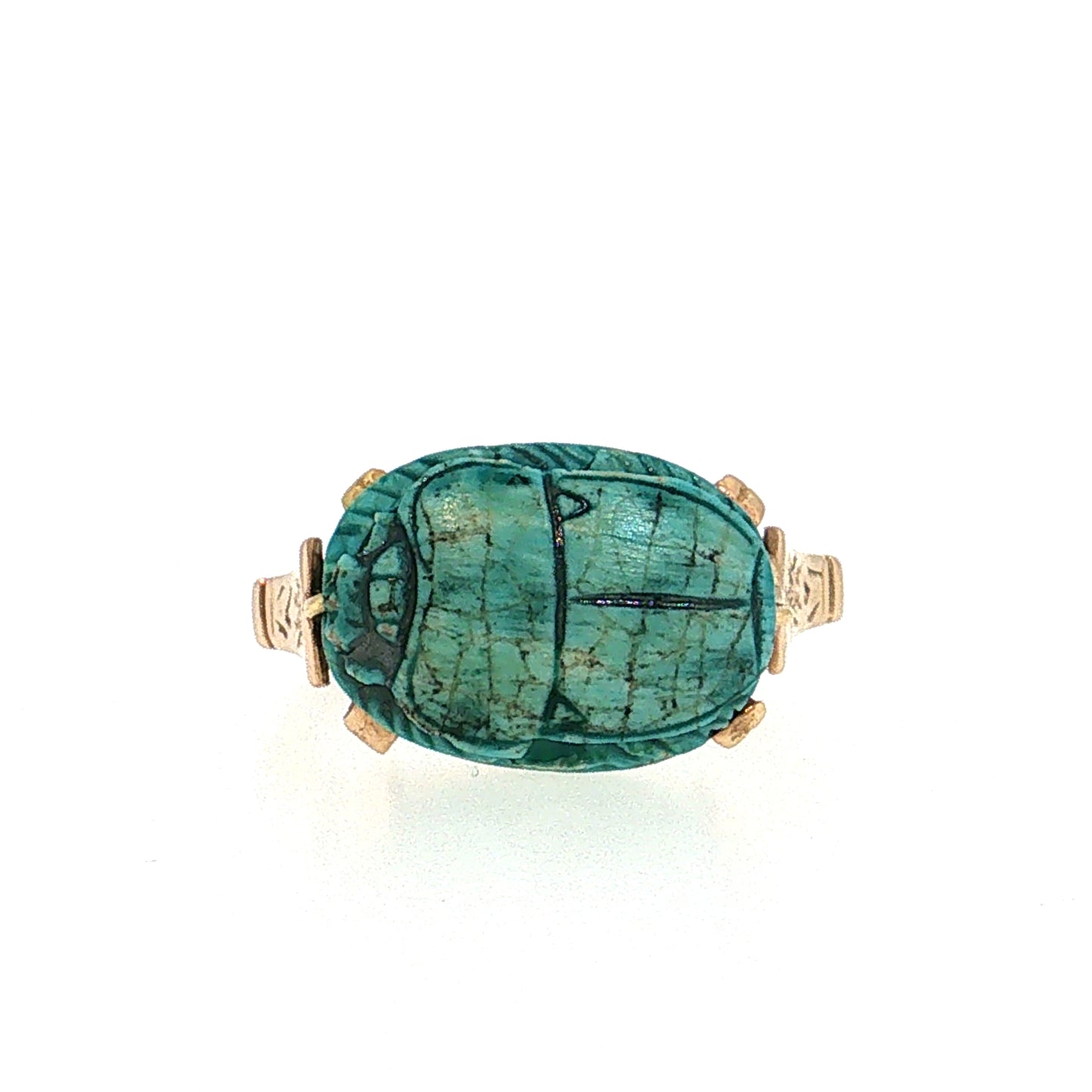 Antique Victorian Scarab Cocktail Ring 14k