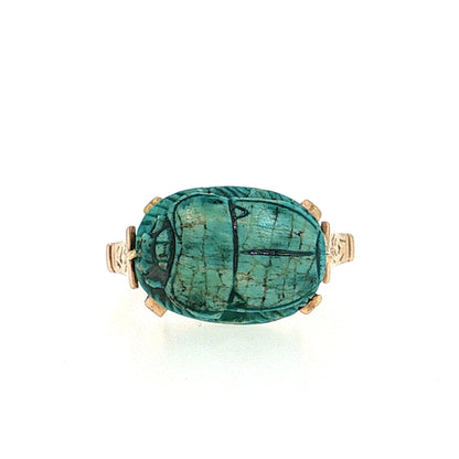 Antique Victorian Scarab Cocktail Ring 14k
