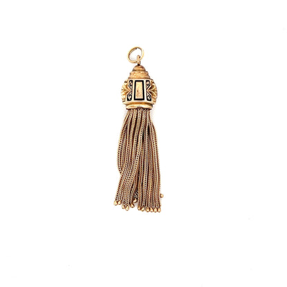 Antique Victorian Tassle Pendant in 14k Yellow Gold
