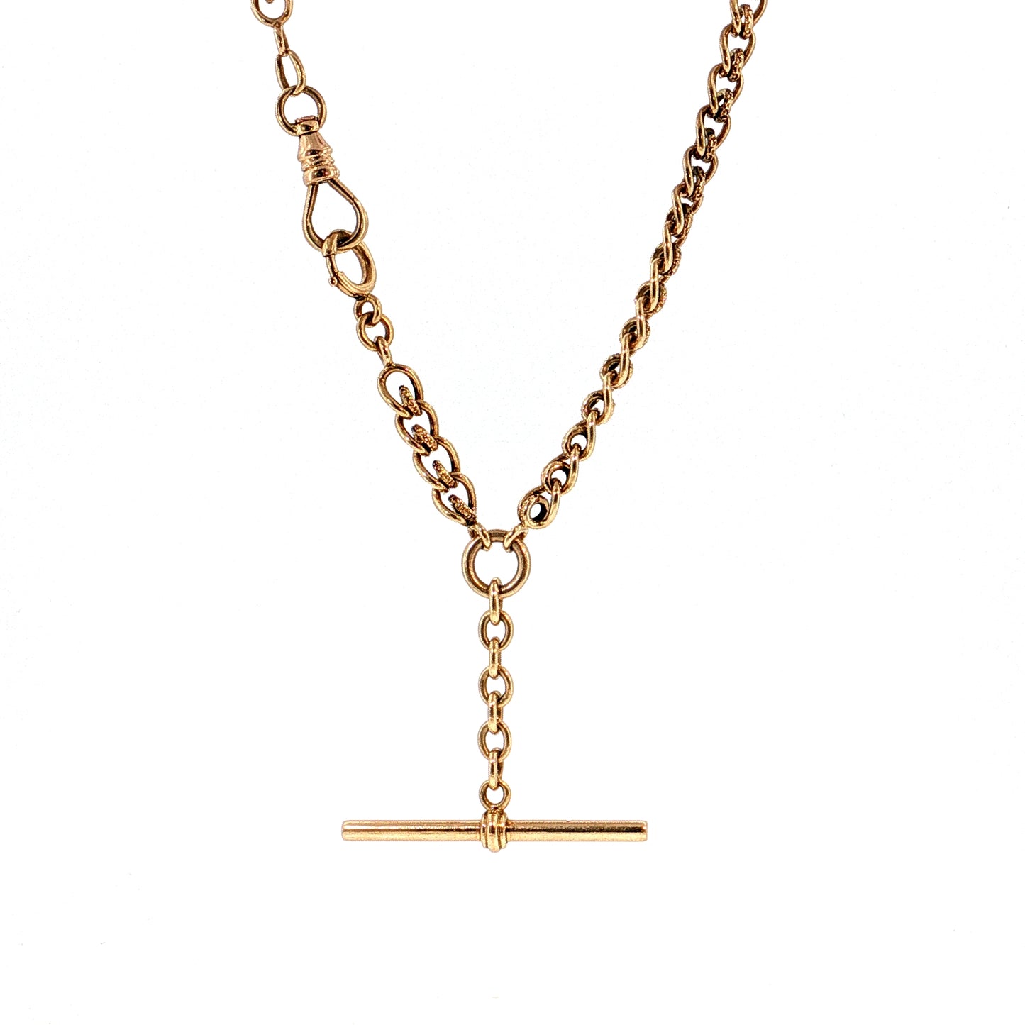 Antique Victorian Toggle Chain Necklace 12k Gold