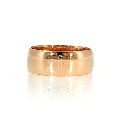 Antique Victorian Wedding Band 7mm 14k Rose Gold