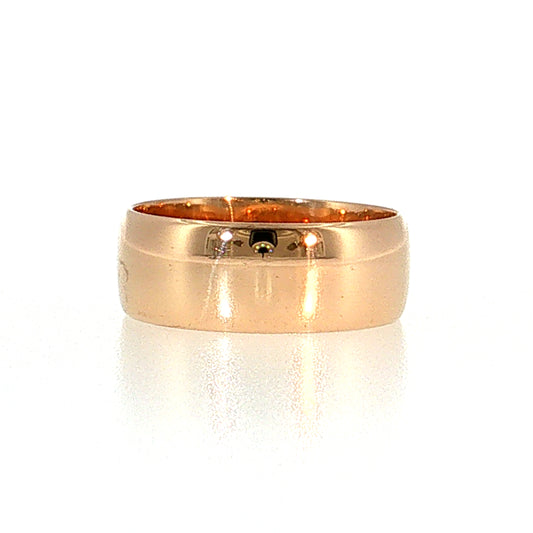 Antique Victorian Wedding Band 7mm 14k Rose Gold