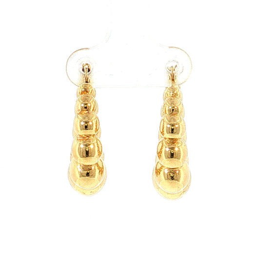 Bubble Hoop Earrings 14k Yellow Gold