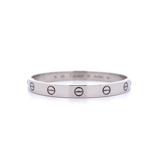 Cartier Love Bangle Bracelet 18k White Gold