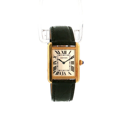 Cartier Tank Solo Medium 18k Yellow Gold & Steel
