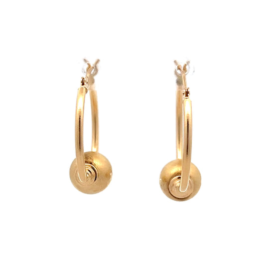 Celestial Star Gold Hoop Earrings in 14k Yellow Gold