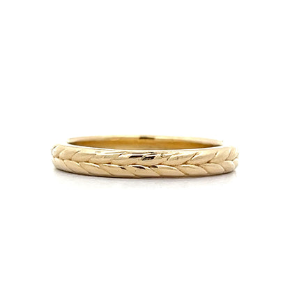 Classic Chevron Stacking Band in 14k Yellow Gold