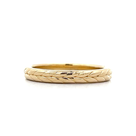 Classic Chevron Stacking Band in 14k Yellow Gold