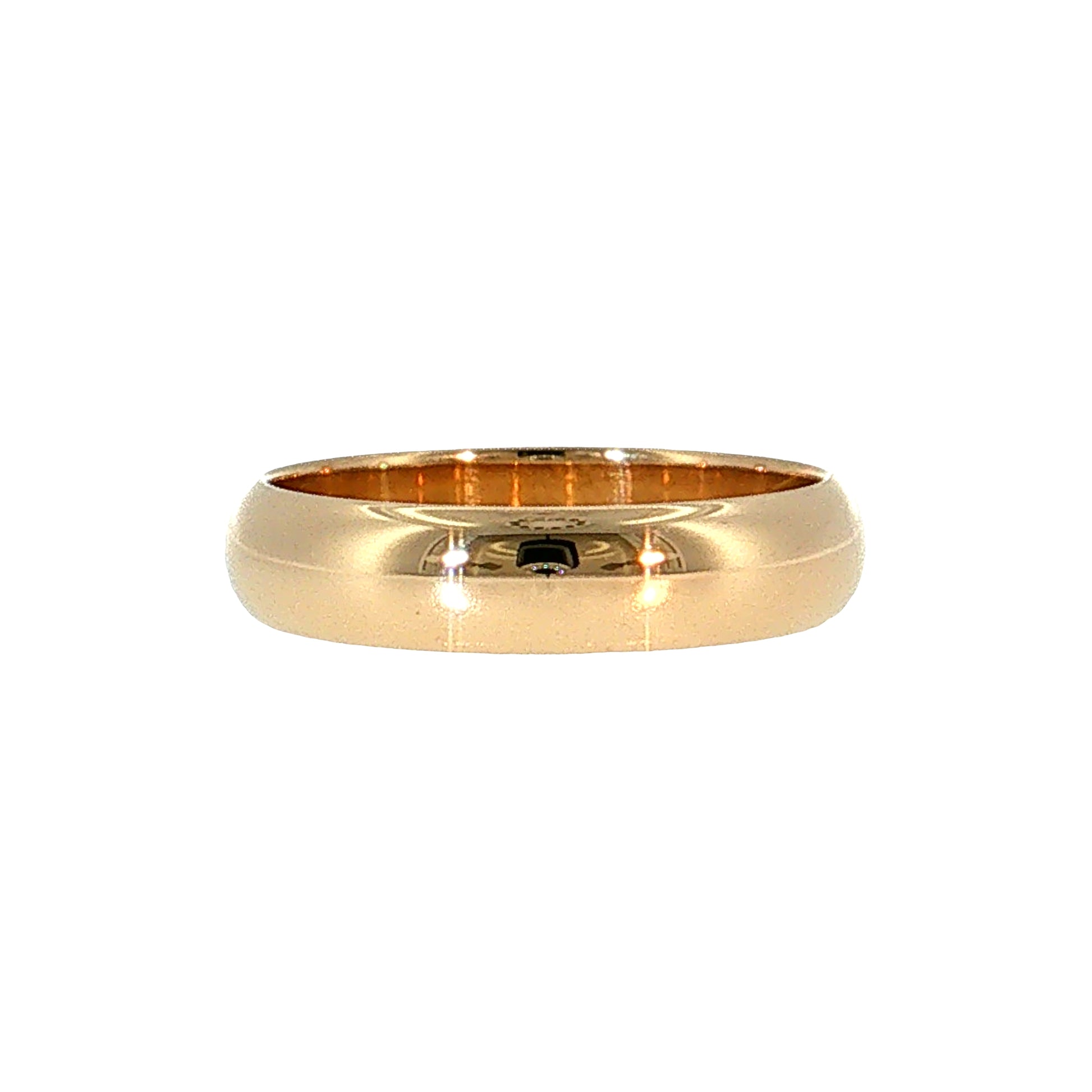 Classic Men's Wedding Band 14k Yellow Gold