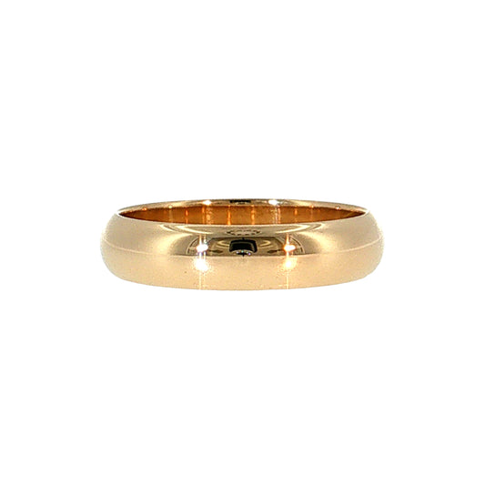 Classic Men's Wedding Band 14k Yellow Gold