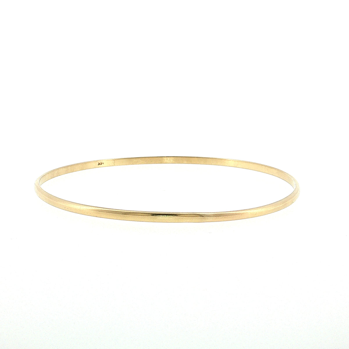 Classic Round Bangle Bracelet 14k Rose Gold