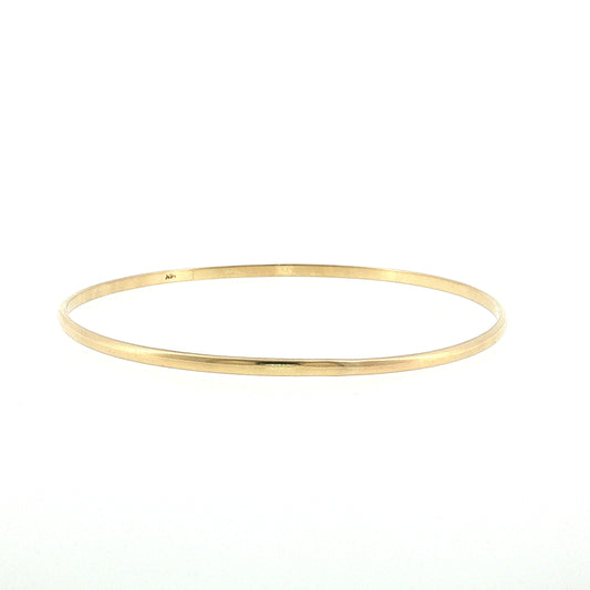 Classic Round Bangle Bracelet 14k Rose Gold