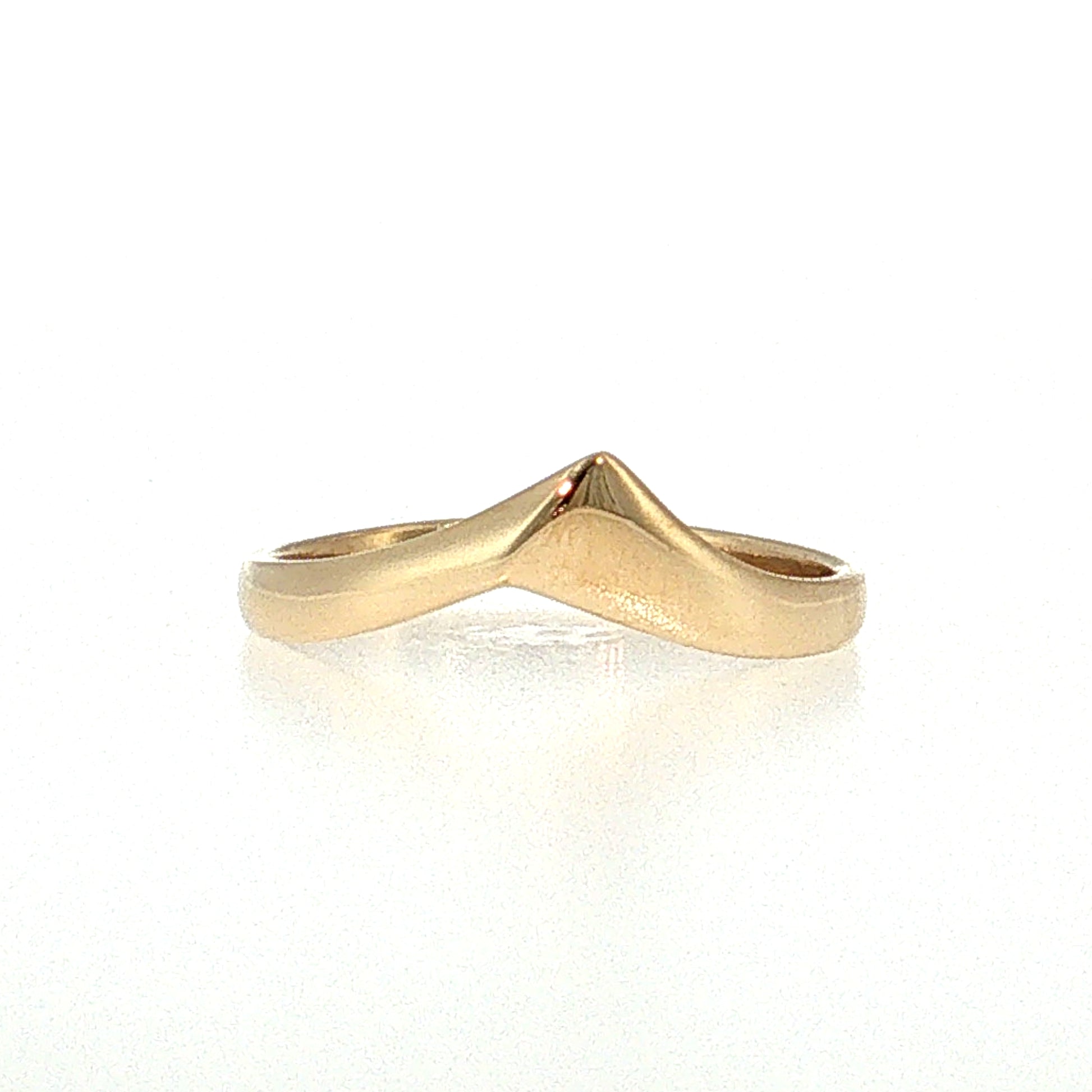 Contoured Stacking Band 14k Yellow Gold